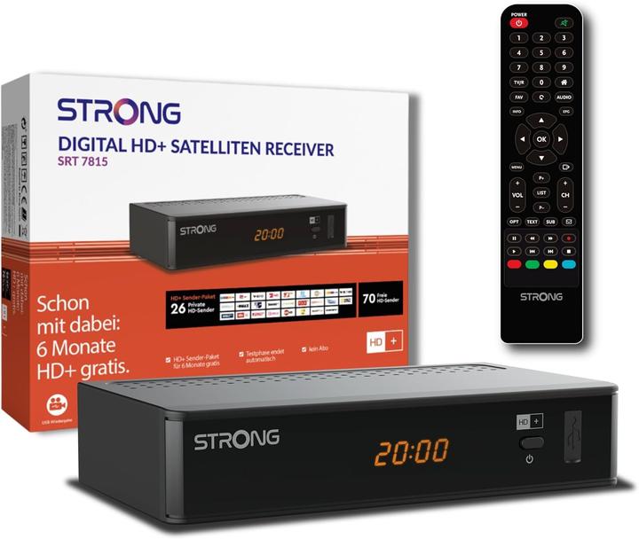 Produktbild Strong SRT7815 DVB-S2 HD+ Receiver (0.13 GB, DVB-S, CI-Schacht, CI+-Schacht)