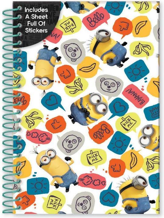 Produktbild Minions Drahtgebundes Notizbuch Retro Sweets Weiche Abdeckung A5 Set (A5, Speziallineatur, Weicher Einband)