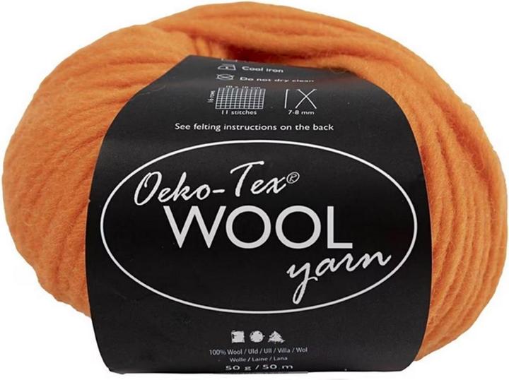 Produktbild Creativ Company Wolle Oeko-Tex 50 g, Orange (50 m)