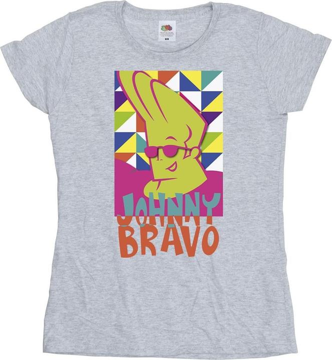 Johnny Bravo Multi Triangles Pop Art TShirt (S)