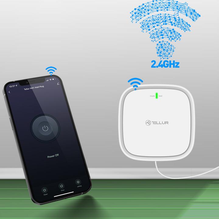 Produktbild Tellur Intelligenter WiFi-Gassensor DC12V 1A baltas