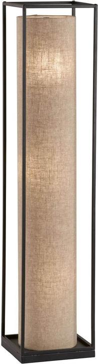 Fischer & Honsel Honsel Thor floor lamp triple E14 fabric shade sand-coloured linen sand black 40455