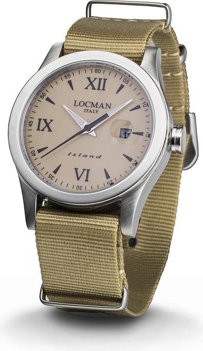 Produktbild Locman Italy Herrenuhr Island beige Ref. 0614A04 (Analoguhr, 40 mm)