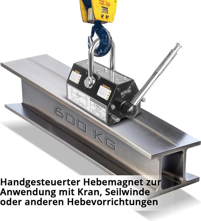 Actual product image Stahlwerk Lasthebemagnet mit 600 kg 1322 lbs Tragkraft 2100 kg 4629 lbs Zugkraft (1 x)