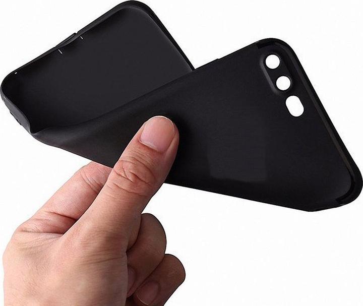 Produktbild König Design Apple iPhone 8 Plus Handyhülle Schutzcase Schwarz Silikon Bumper Case Cover Dünn (Apple iPhone 8 Plus)