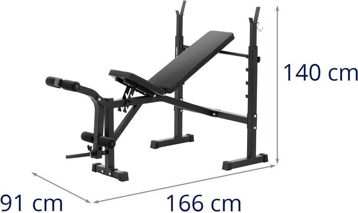 Actual product image Gymrex Multifunctional Weight Bench - supports up to 100 kg - adjustable - 180 - 152° inclination