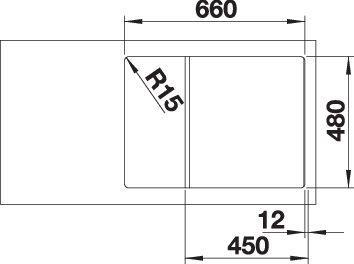Produktbild Blanco Zia 45 S Compact (Einbauspüle, 68 cm, 50 cm)