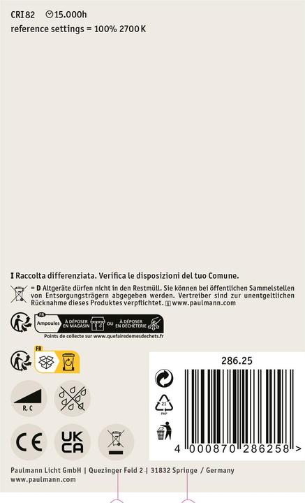 Produktbild Paulmann Globe (E27, 9 W, 1055 lm, 1 x, E)