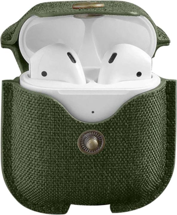Actual product image TwelveSouth AirSnap Fabric Case for AirPods Olive Green (Headphone bag)
