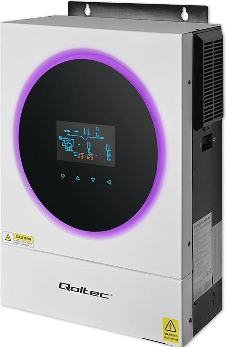 Produktbild Qoltec Hybrydowy inwerter solarny Off-Grid 6kVA| 6kW | 120A | MPPT | LCD | Wi-Fi | BMS | Sinus