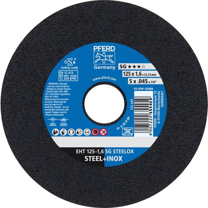 Actual product image Pferd Cutting disc EHT 506 SG STEELOX