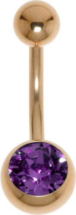 Bijouteria Bauchpiercing (Chirurgenstahl 316L, Premium Kristall, PVD Beschichtung (goldfarbig))