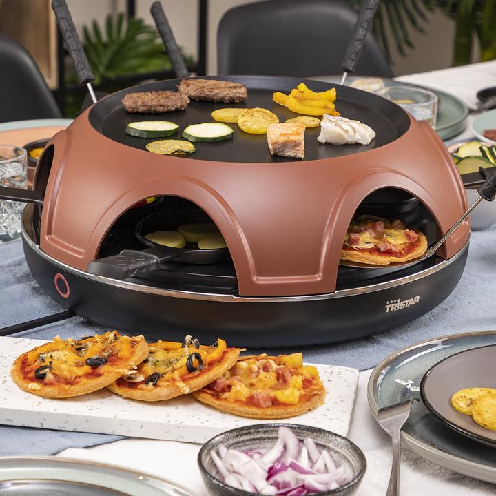 Produktbild Tristar 3- in 1 Pizza Festa als Raclette, Grillplatte und zum Pizza machen