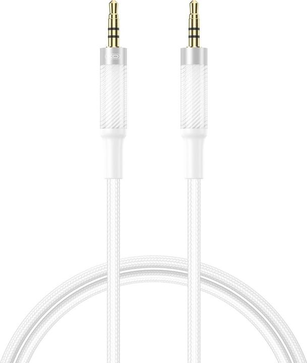 xO câble audio NB-R279C jack 3,5mm - jack 3,5mm 1,0m blanc (1 m, Jack 3,5 mm (AUX))