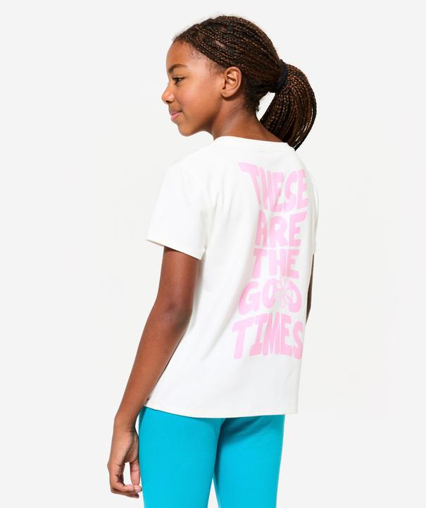 Actual product image Decathlon T-Shirt Kinder Baumwolle - Print weiss