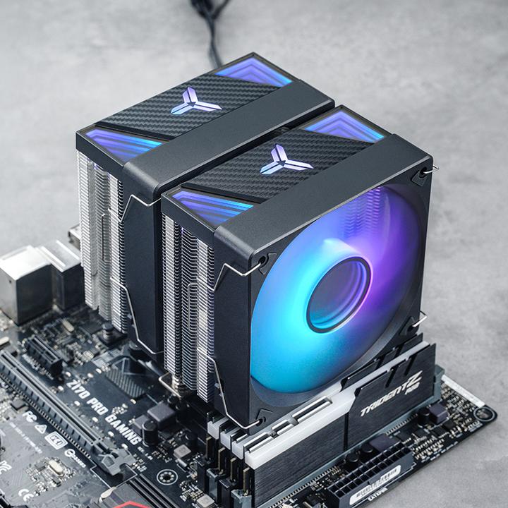 Actual product image Jonsbo CR-3000 CPU Cooler Dual Tower, ARGB - 2x 120 mm, black