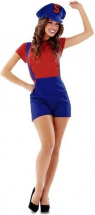 Image du produit My Other Me Super plombier femme rouge m/l (M, L)