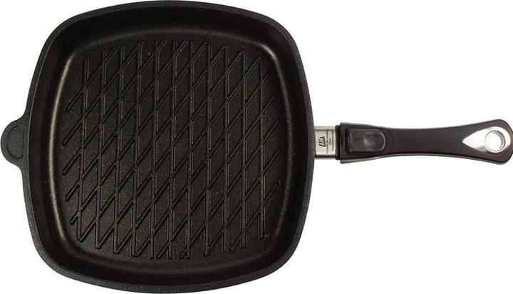 Actual product image AMT Grill pan square 28x28cm induction with diamond pattern (28 cm, Grill pan, Cast aluminium)