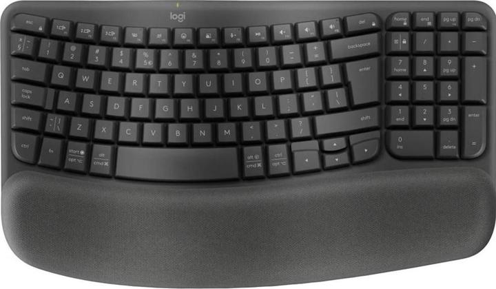 Actual product image Logitech Wave Keysergonomic Kb Graphite (Eng. Int., Wireless)
