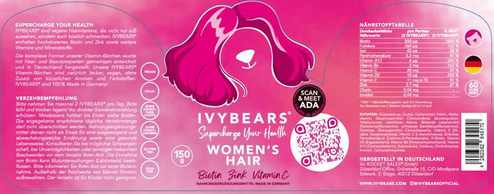 Produktbild IVYBears Women's Hair (360 Stück, Gummies, 150 g)