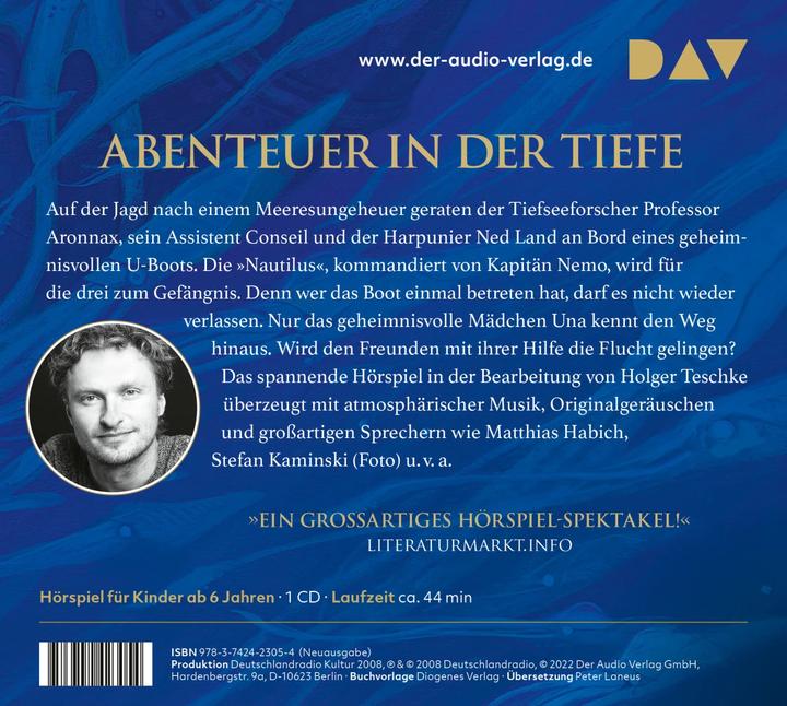 Produktbild 20.000 Meilen unter dem Meer (Jules Verne, Peter Laneus, Stefan Kaminski, Matthias Habich, Götz Naleppa, Holger Teschke, Deutsch)