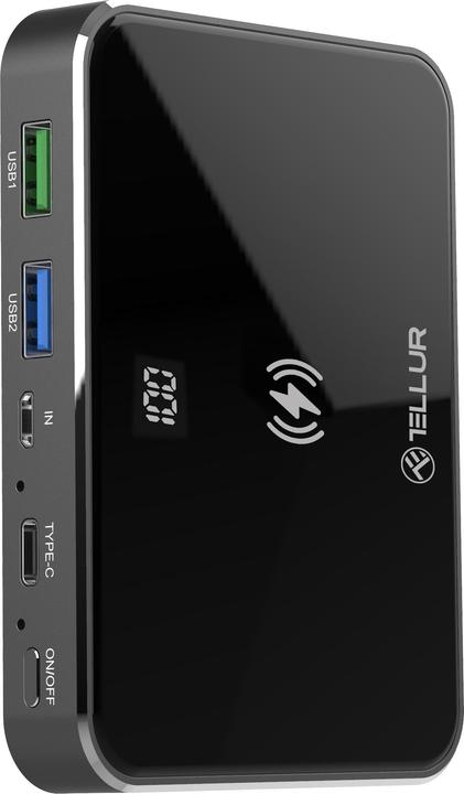 Tellur Graphene PD10000 Power Bank 10000mAh juodas (10000 mAh, 50 W, 10000 Wh)