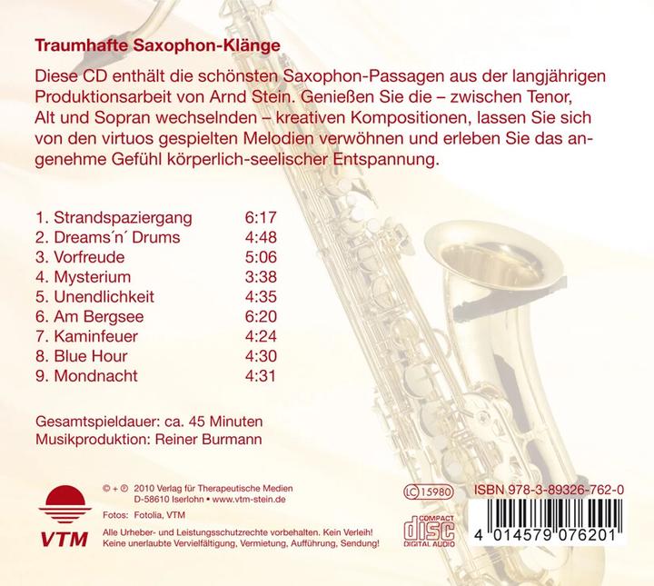 Produktbild Traumhafte Saxophon-Klänge (Arnd Stein, Deutsch)