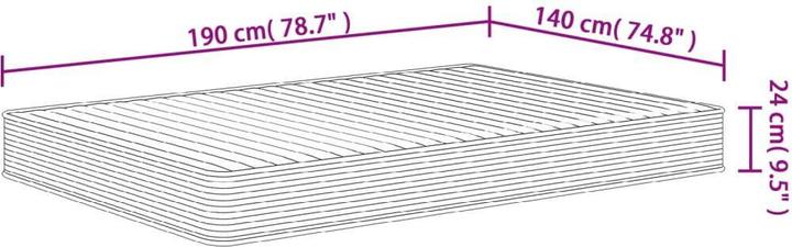 Actual product image VidaXL Isaiah (140 x 190 cm, Foam core)