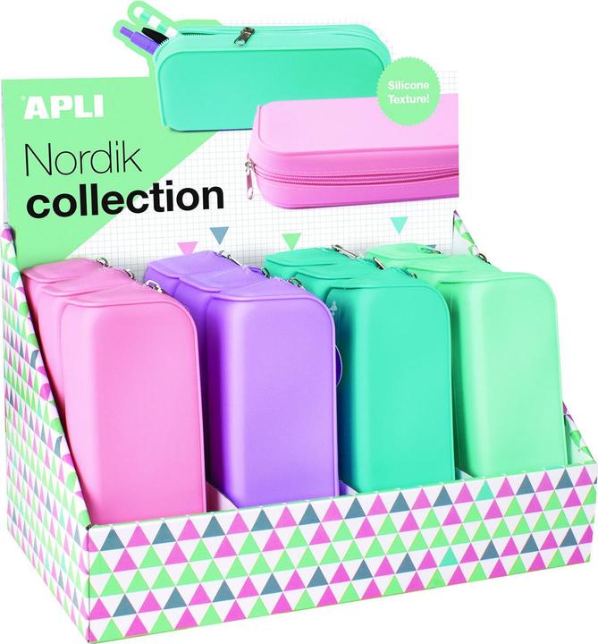 Immagine prodotto Apli Matite Nordik, Soft Touch, 185x75x55 mm, Silicone, Colori pastello misti