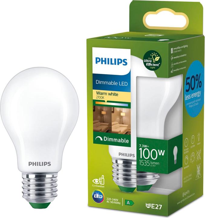 Image du produit Philips Ultra Efficient (E27, 7.30 W, 1535 lm, 1 x, A)
