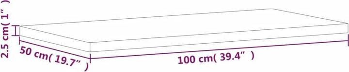 Produktbild VidaXL Waschtischplatte 100x50x2,5 cm Massivholz Buche,Material