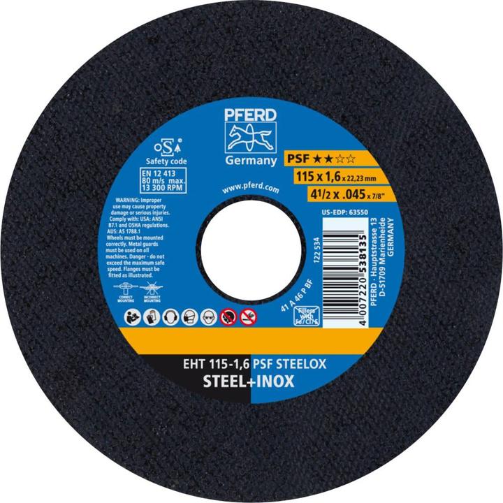 Immagine prodotto Pferd Disco da taglio EHT 16 PSF STEELOX