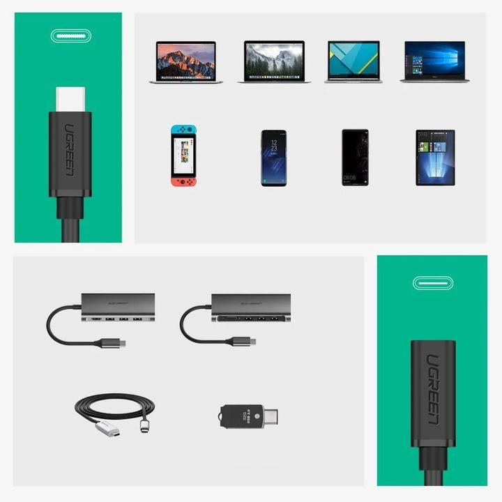 Actual product image Ugreen USB C – USB-C (0.50 m, USB 3.2 Gen 1, 60 W)