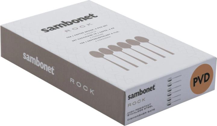 Produktbild Sambonet Kaffeelöffel Rock 6 Stück, Champagner (6 Stück, Löffel)