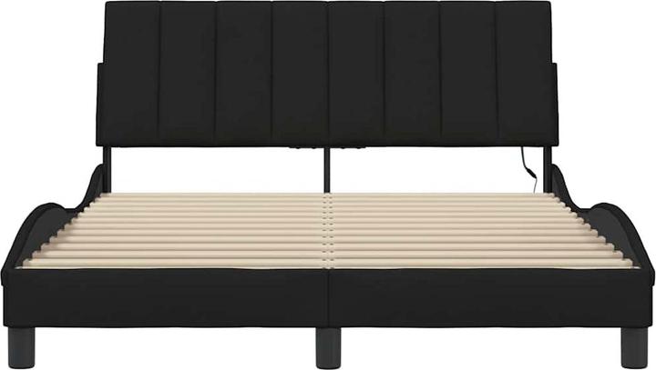 Produktbild VidaXL Bettgestell ohne Matratze Schwarz 140x190 cm Stoff Bettrahmen (135 x 190 cm)