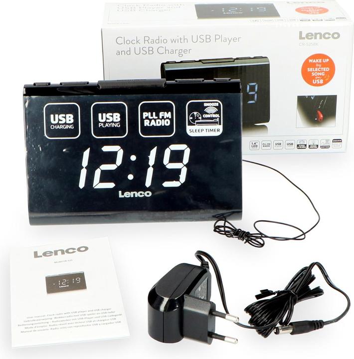 Image du produit Lenco Radio-réveil CR-525BK
