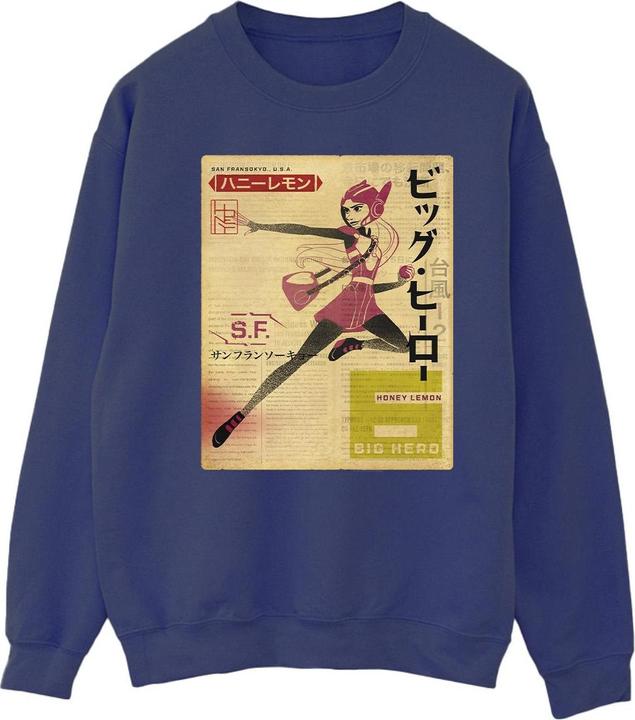 Disney Big Hero 6 Baymax Honey Lemon Newspaper Sweatshirt (XL)