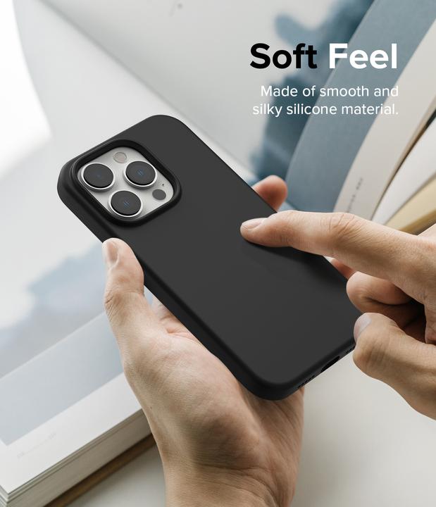Actual product image Ringke Silicone Case for iPhone 14 Pro Max Silicone Cover Black (SI004E55) (Apple iPhone 14 Pro Max)