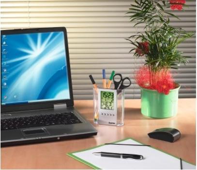 Actual product image Hama LCD thermometer and pen holder
