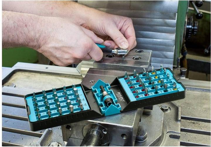 Actual product image HAZET Screwdriver bit set 2240N/51 ∙ Hexagon, solid 6.3 (1/4 inches) ∙ Pozidriv profile PZ, Cross r… (6.3 mm)