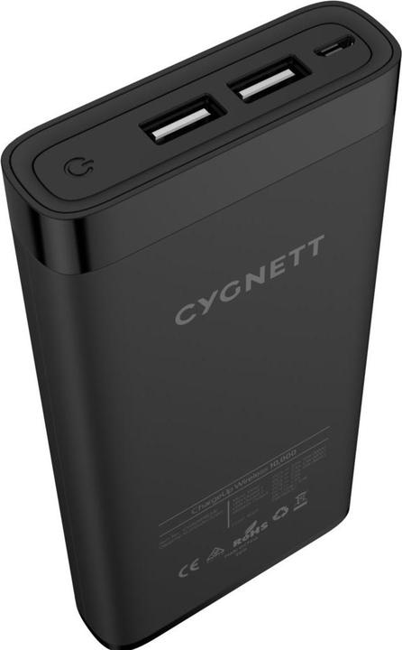 Actual product image Cygnett ChargeUp swift 10K Wireless QI Portable Power Bank - black (10000 mAh, 15 W, 37 Wh)
