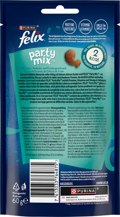 Nährwerte und Zutaten Felix Party Mix Strandspass (Adult, 8 Stk., 480 g)
