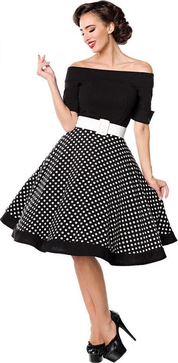 Belsira schulterfreies Swing-Kleid (XS)