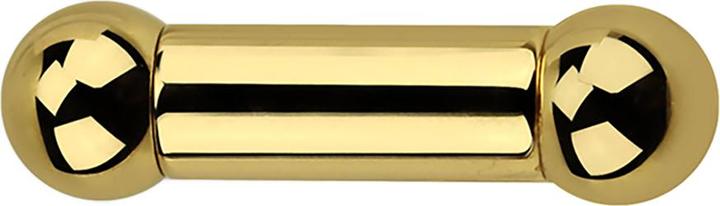 Actual product image Star Piercing Gold-plated barbell internal thread with two balls (without brass)
