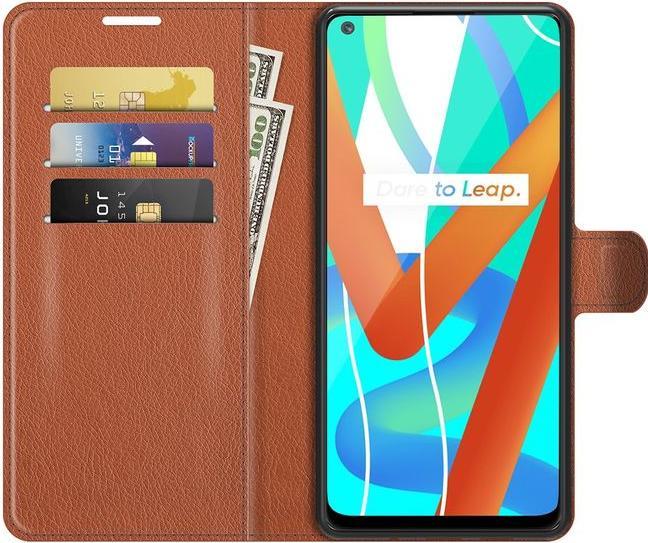 Actual product image MU Classic Litchi Leather Bookcover Series (Realme 8 5G)