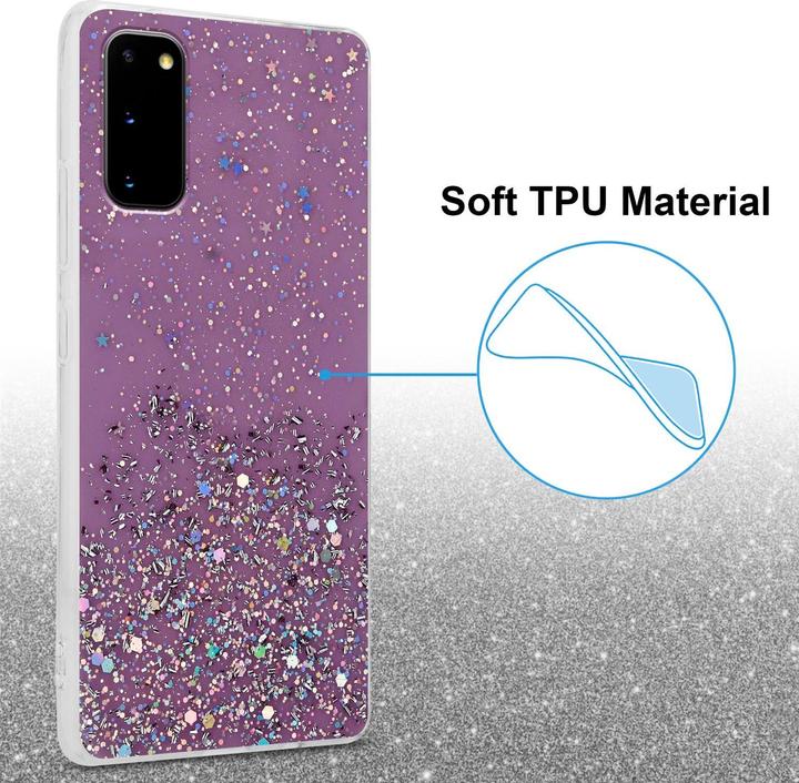 Image du produit Cadorabo Couverture TPU paillettes scintillantes (Samsung Galaxy S20+)