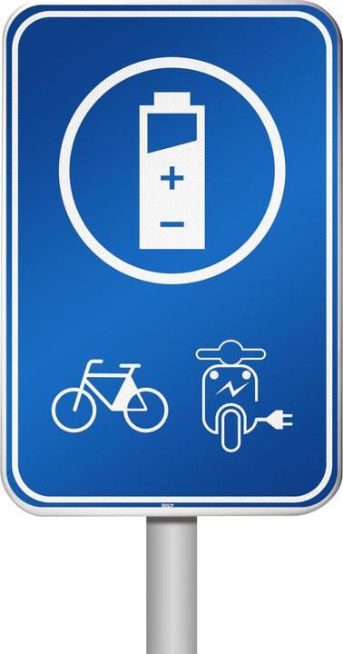 Produktbild Brady I/EVP18/RFLB/2.0MPL-400X600-1, Parkschild für Elektrofahrzeuge - Parkplatz für das Aufladen