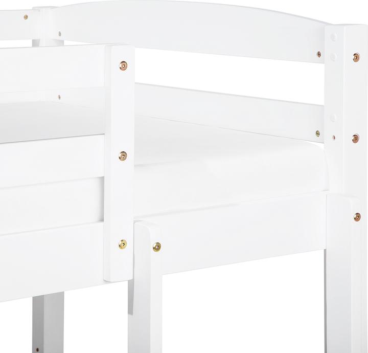 Actual product image Beliani Loft Bed Wood with Bed Drawer White 90 x 200 cm REGAT (90 x 200 cm)