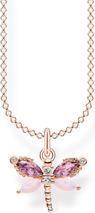 Immagine prodotto Thomas Sabo Collana libellula con pietre oro rosa (Argento 925, 38 - 45 cm)
