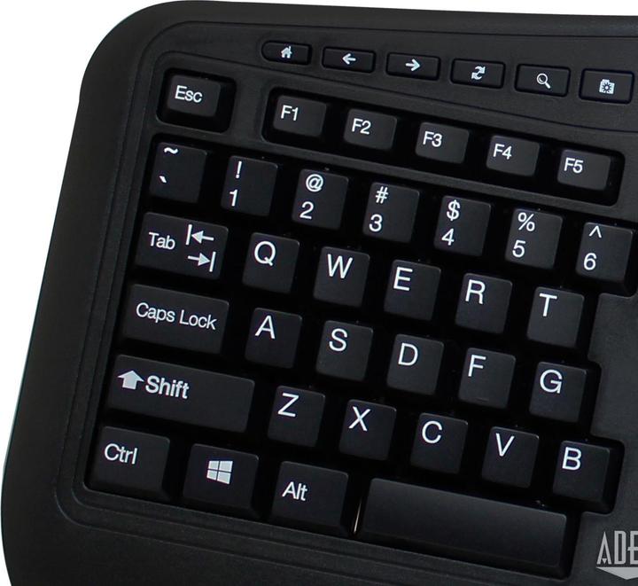 Actual product image Adesso TruForm pro™ Wireless Ergonomic Keyboard and Laser Mouse (US, Wireless)